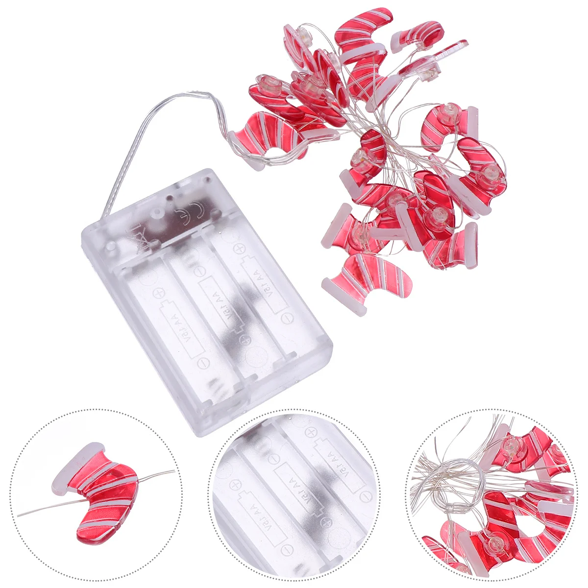 20leds forma de meia luzes de natal fio cobre led decoração para casa festa de jardim ao ar livre ip42 à prova dip42 água decoração do feriado