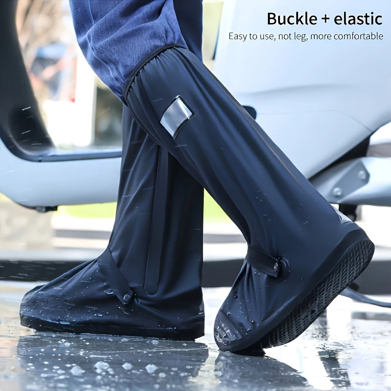 Outdoor Sand Snow Rain Boot Covers, High-Top Comfortable Unisex Thick Waterproof Shoe Socks, Anti-Slip Wear-Resistant
