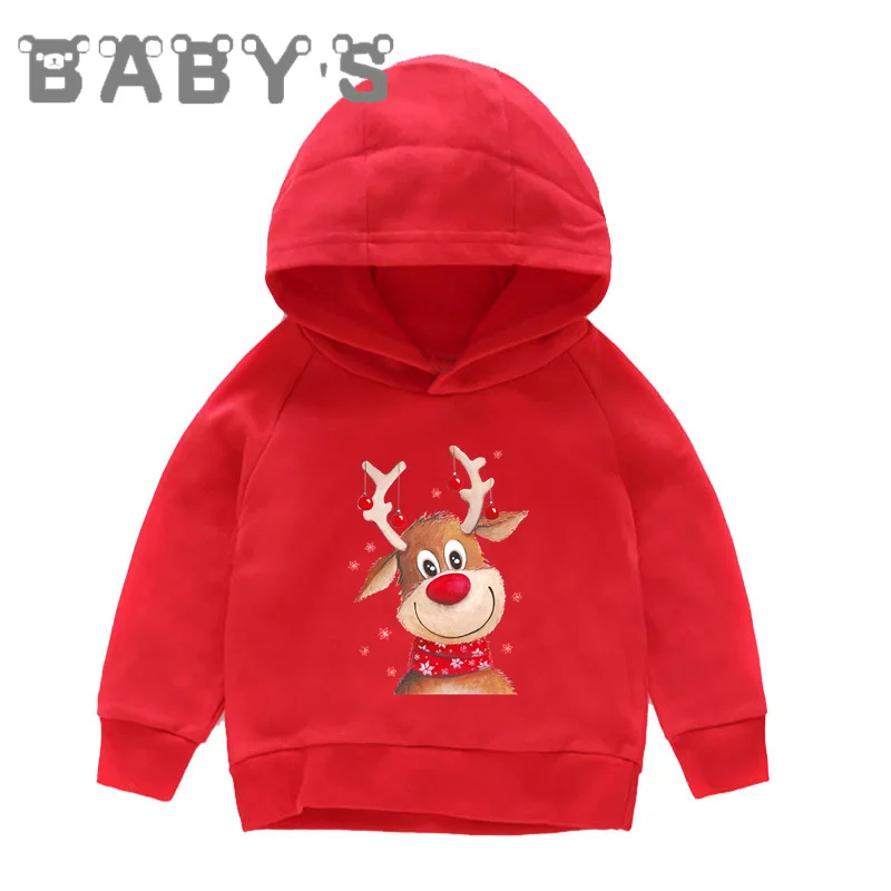 

Merry Christmas Cute Deer Print Cartoon Kids Hoodies Boys Girls Sweatshirts Autumn Children Clothes Cotton Baby Tops,KMT2022