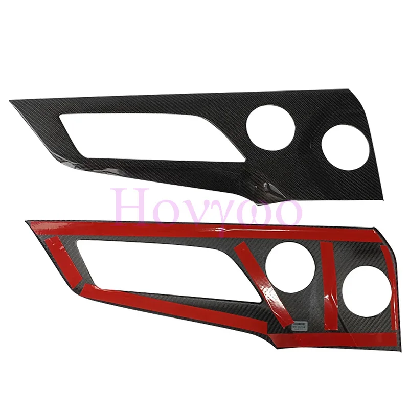 

For Ford Mustang 2024up Real Carbon Fiber Inner Door Horn Panel Decorative Cover Interior Modification Accessories