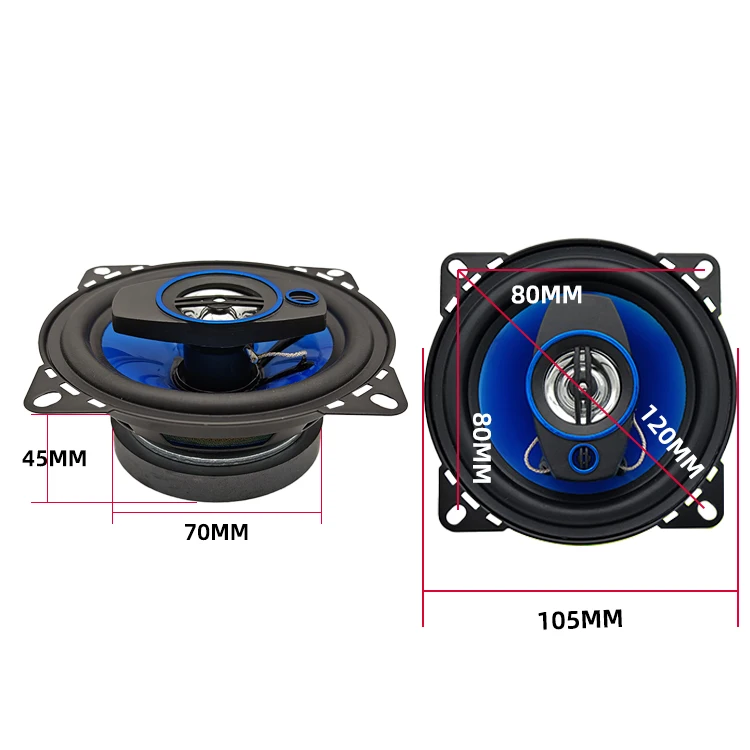 Cheap Price Best Quality 300W Max 10CM Car Speaker System 4 Ohm Car Audio Coaxial Speaker 4 Inch (1 Pair of Speakers)