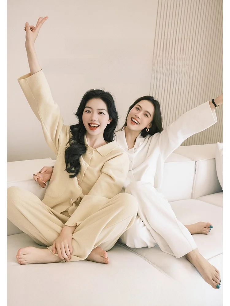 

MeiYang White Lover Домашняя одежда Soft Fce Spwear Маленькие частицы Floating Velvet Удобный женский комплект Faion