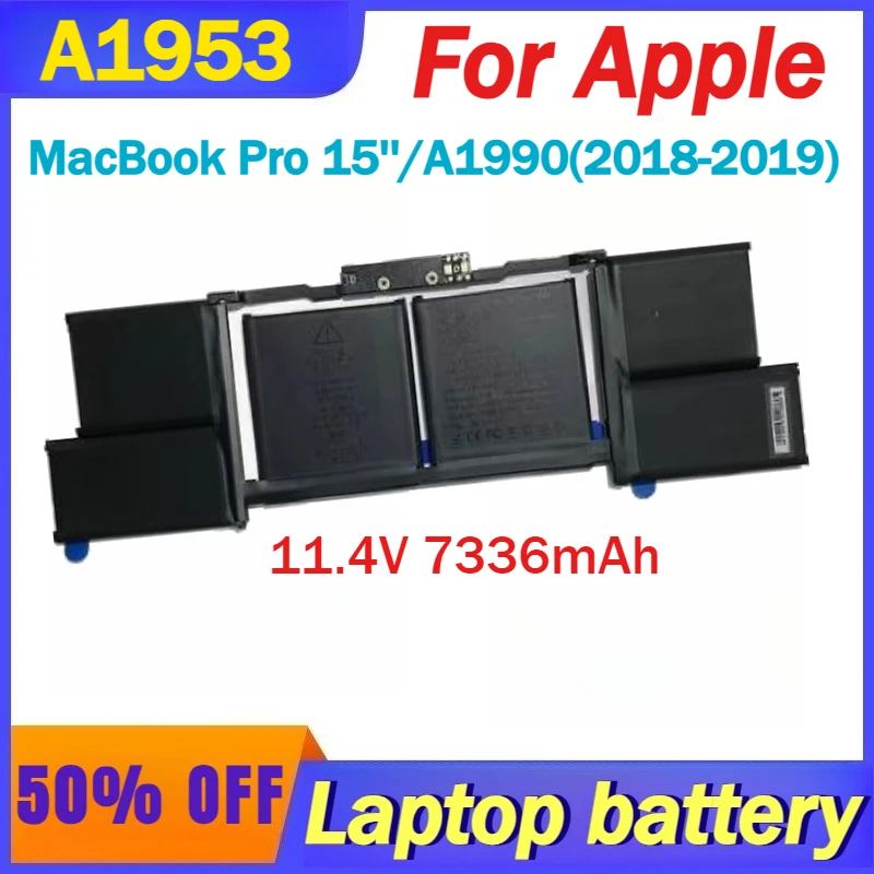 

High-Quality 11.4V 7336mAh A1953 Laptop Battery for Apple MacBook Pro 15''/A1990(2018-2019) Fast Shipping