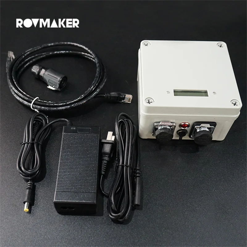 ROV Tether Interface Box of Power Carrier Communication for Openrov Ground Base Station Ethernet USB Remote Operated Vehicle