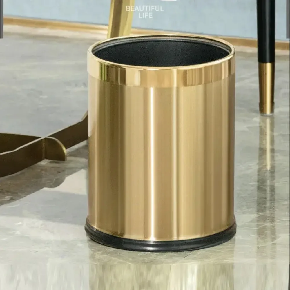 Golden Trash Luxury Trash Can Deodorant Trash Can Hotel Home Kitchen Bathroom Living Room Cleaning Tools Kitchen Decoration