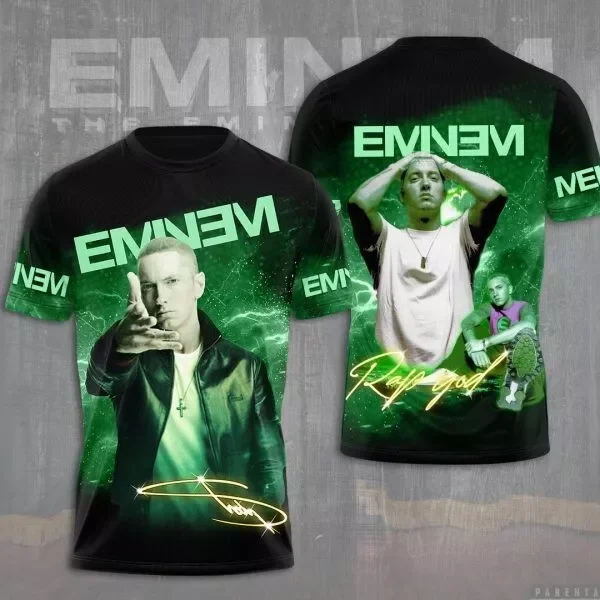 Popular Rapper Eminem Album T-shirts 3D Print Men/Women Hip Hop T shirt Fashion O-Neck Short Sleeve Tee Top Trend Men's Clothing