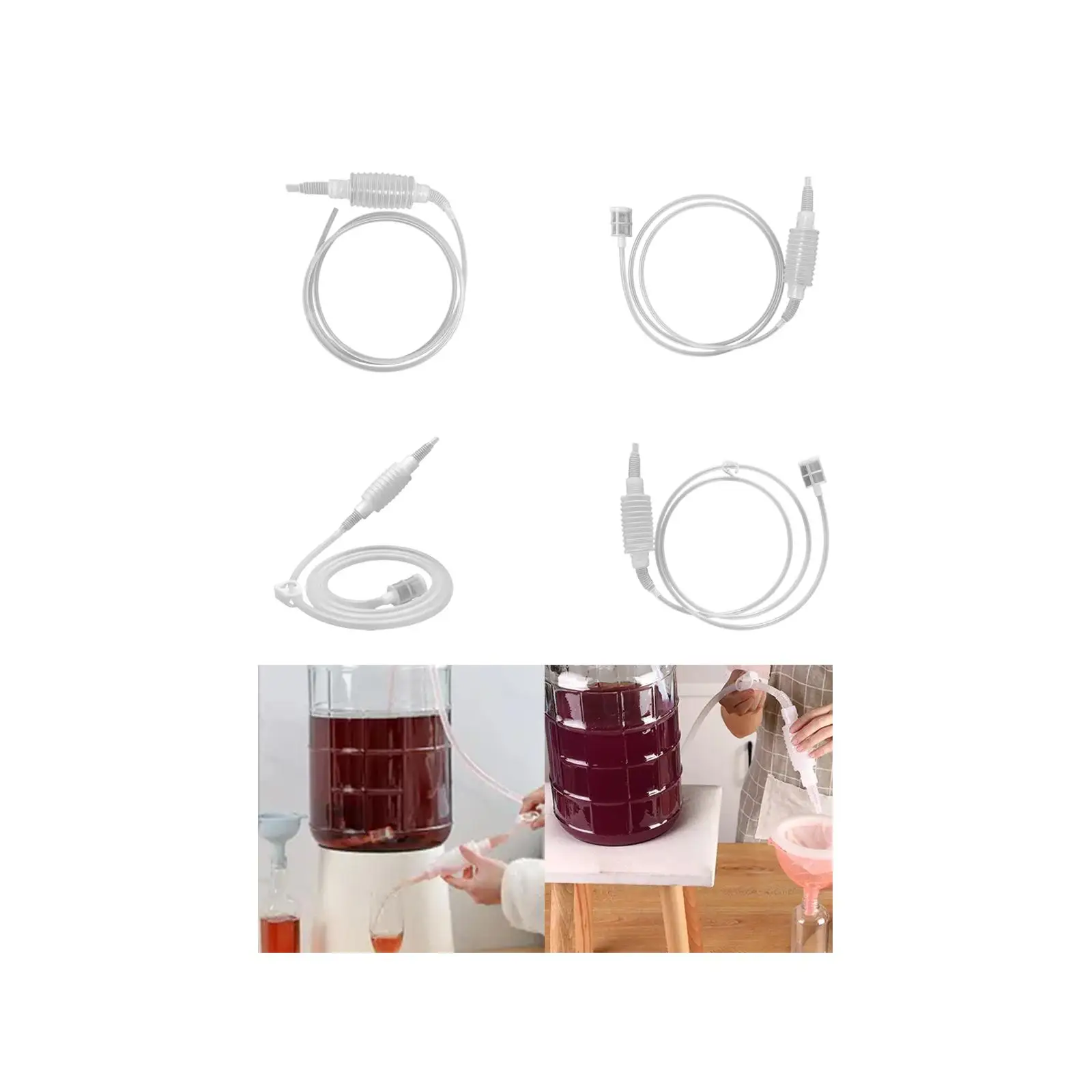 Suction Hose Soft Pipe Multipurpose Portable Small-size Beer Making Kit Extractor for Homebrew Household Beer Jar Brewer