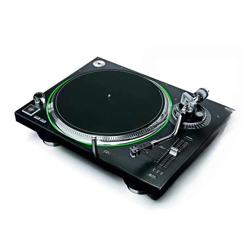 Professional turntable with real quartz lock and LED light ring