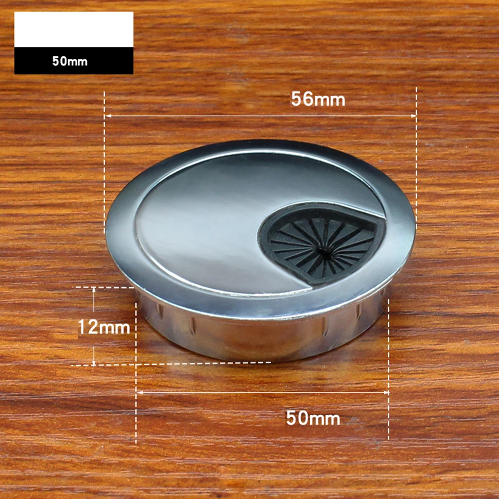 Metal Grommet Desk Table Cable Tidy Outlet Wire Cover Removable Cover Plate Suitable for Various Computer Cables