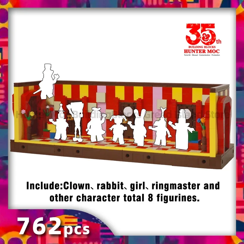 the amazing digital circus toy jax pomni characters action figures building blocks clown bricks rabbit Children birthday gift