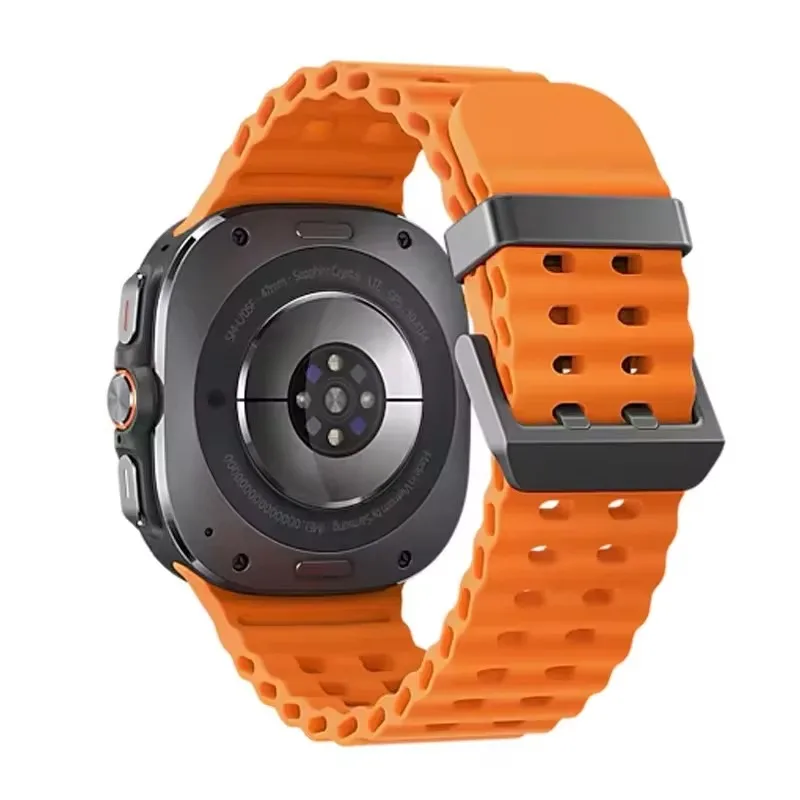 

For Samsung Galaxy Watch ultra Strap 47mm silicone Sports watch strap Marine Bracelet correa Galaxy Watch 7 ultra 47mm Strap