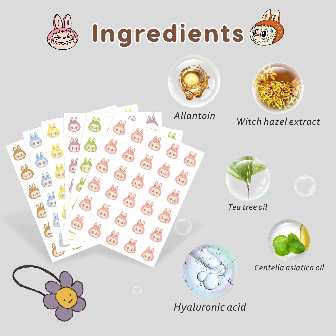 180 رقع حب الشباب الكرتونية، رقع حب الشباب للوجه، رقع حب الشباب تغطي علامات حب الشباب والعيوب المخفية