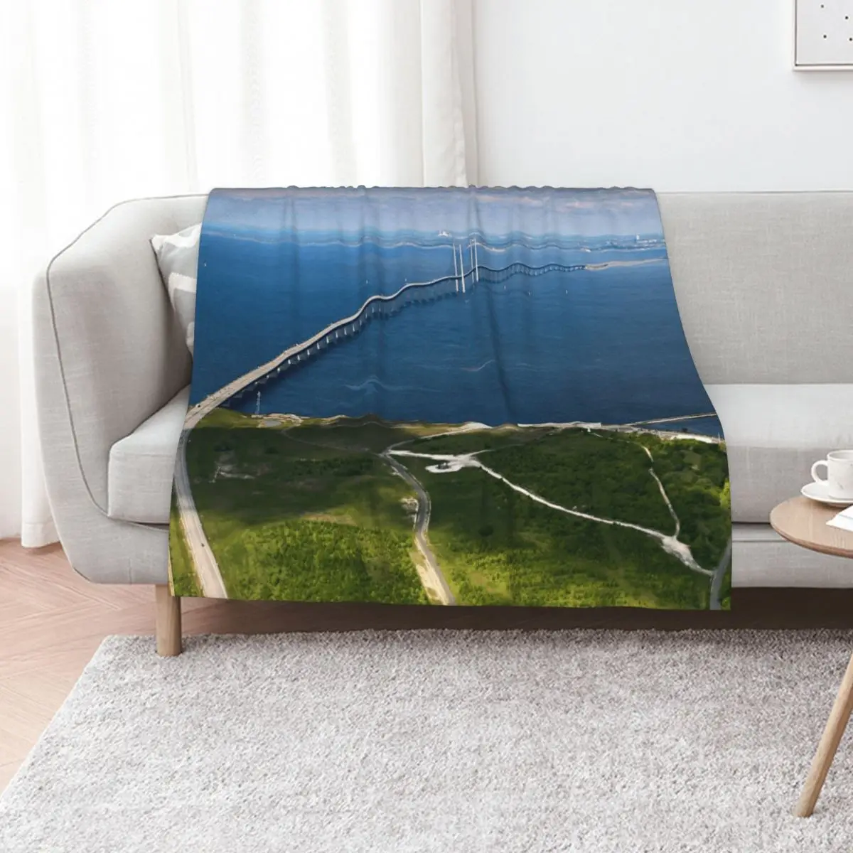 Oresund Bridge Throw Blanket Bed Sofa Quilt Luxury Designer Bed covers Large Flannels Blankets