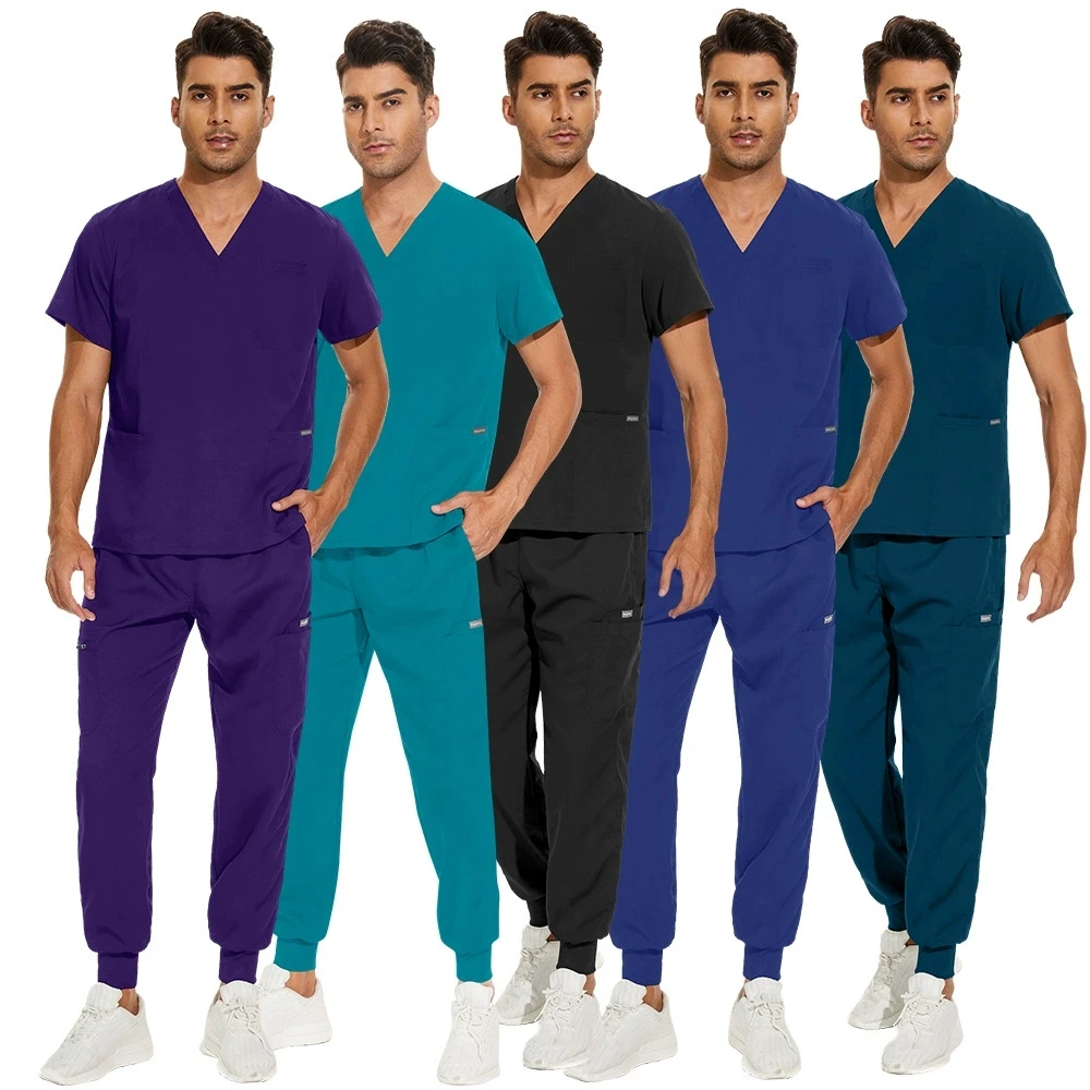 conjuntos-de-uniformes-medicos-para-hombre-ropa-de-enfermeria-accesorios-de-enfermera-ropa-de-trabajo-profesional-para-hospital-y-laboratorio-conjunto-de-manga-corta