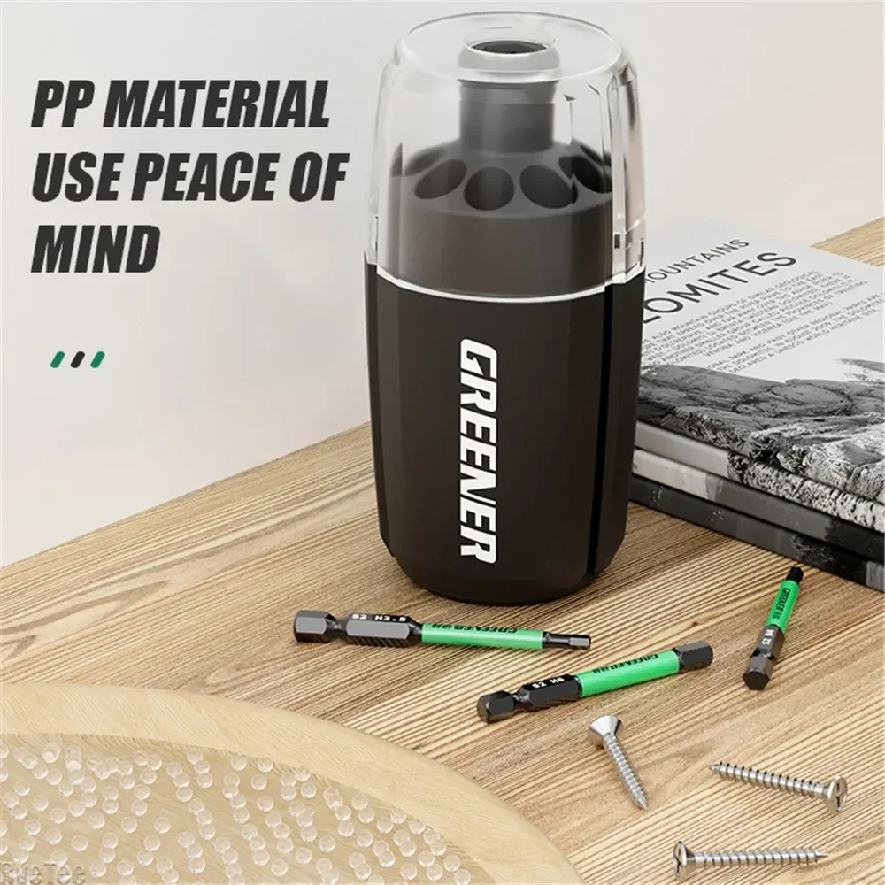 Screwdriver Bit Storage Box Tool Box 10 Holes Can Install Batch Header for Electric Tool Man Gift