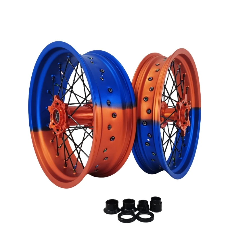 Dirt Bike  Bi-color  17inch Supermoto Wheels for KTM XC SX SXF XCW XCF EXC-F EXC 300/450cc