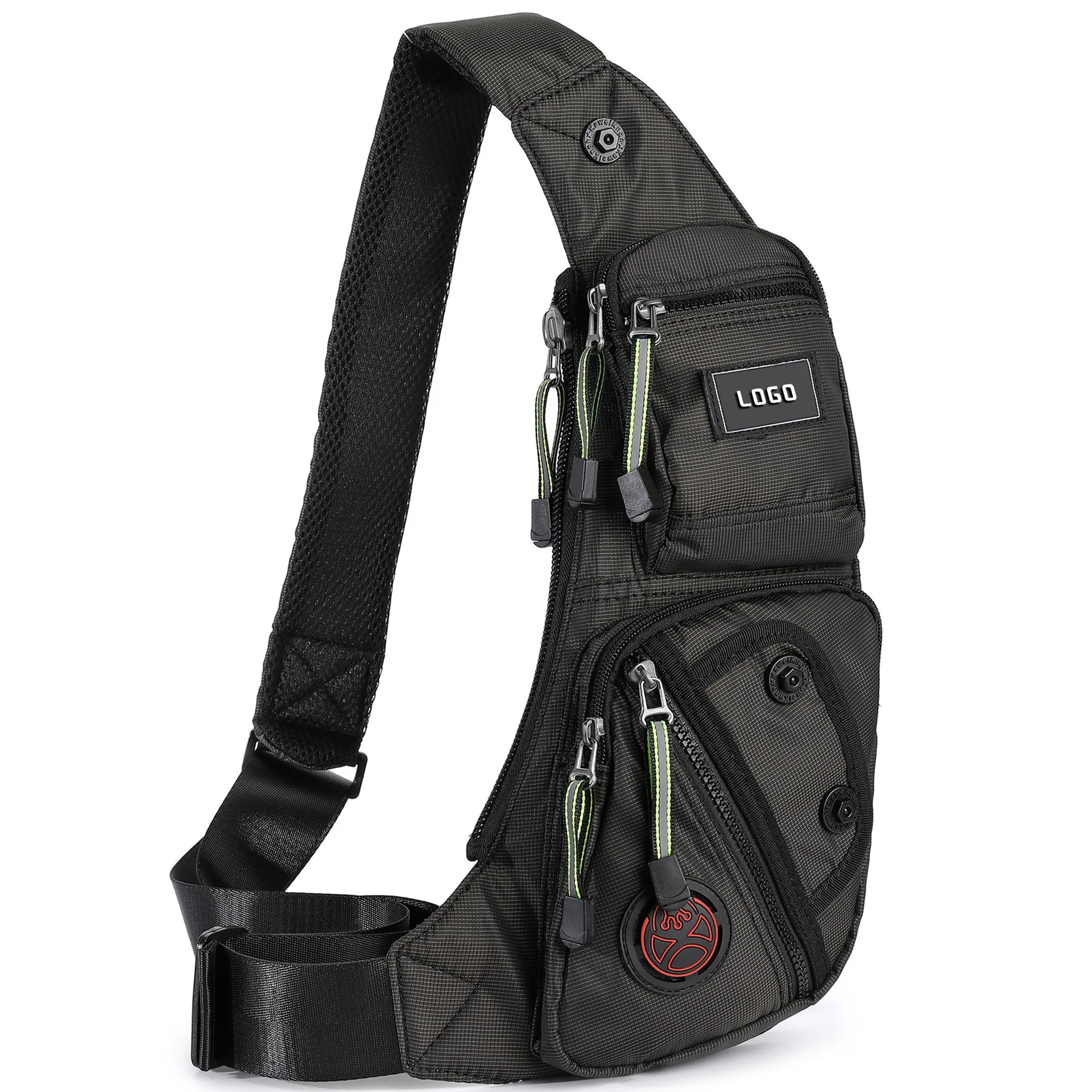 

New Men's Chest Multi functional Large Capacity Men's Crossbody Bag Tourism Outdoor Leisure Sports Shoulder Bag