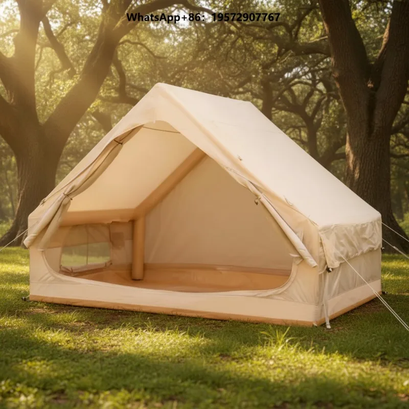 4-Season Glamping Shelter House 300D Oxford Family Backyard Waterproof Camping Tent