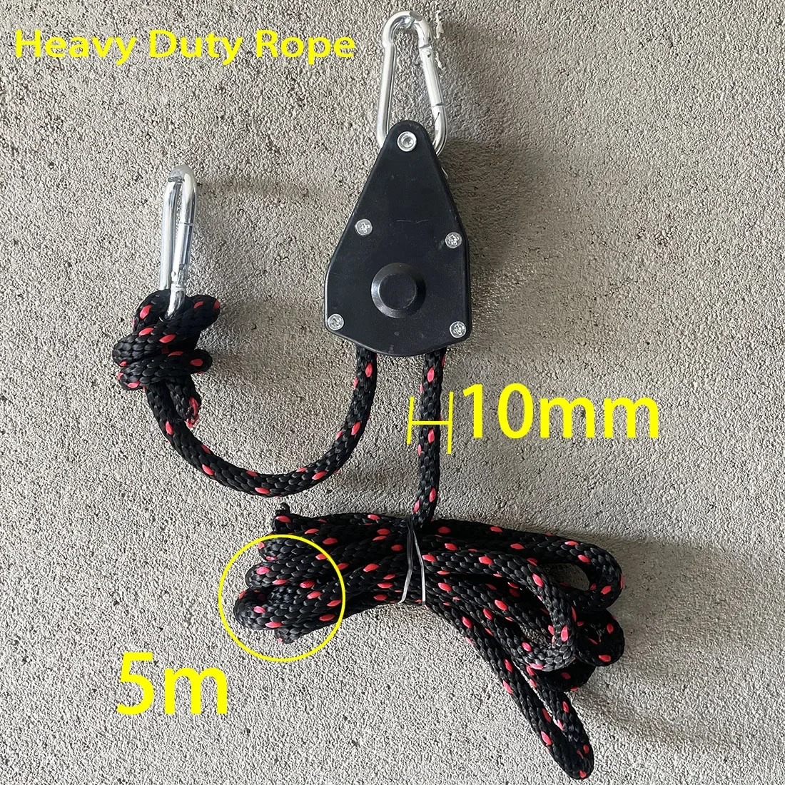 10 mm Krawatte, robuster Seilaufhänger, Campingzelt, Seil, Ratsche, Kajak, Kanu, Boot, Bogen, Heckwerkzeug – Detail 3