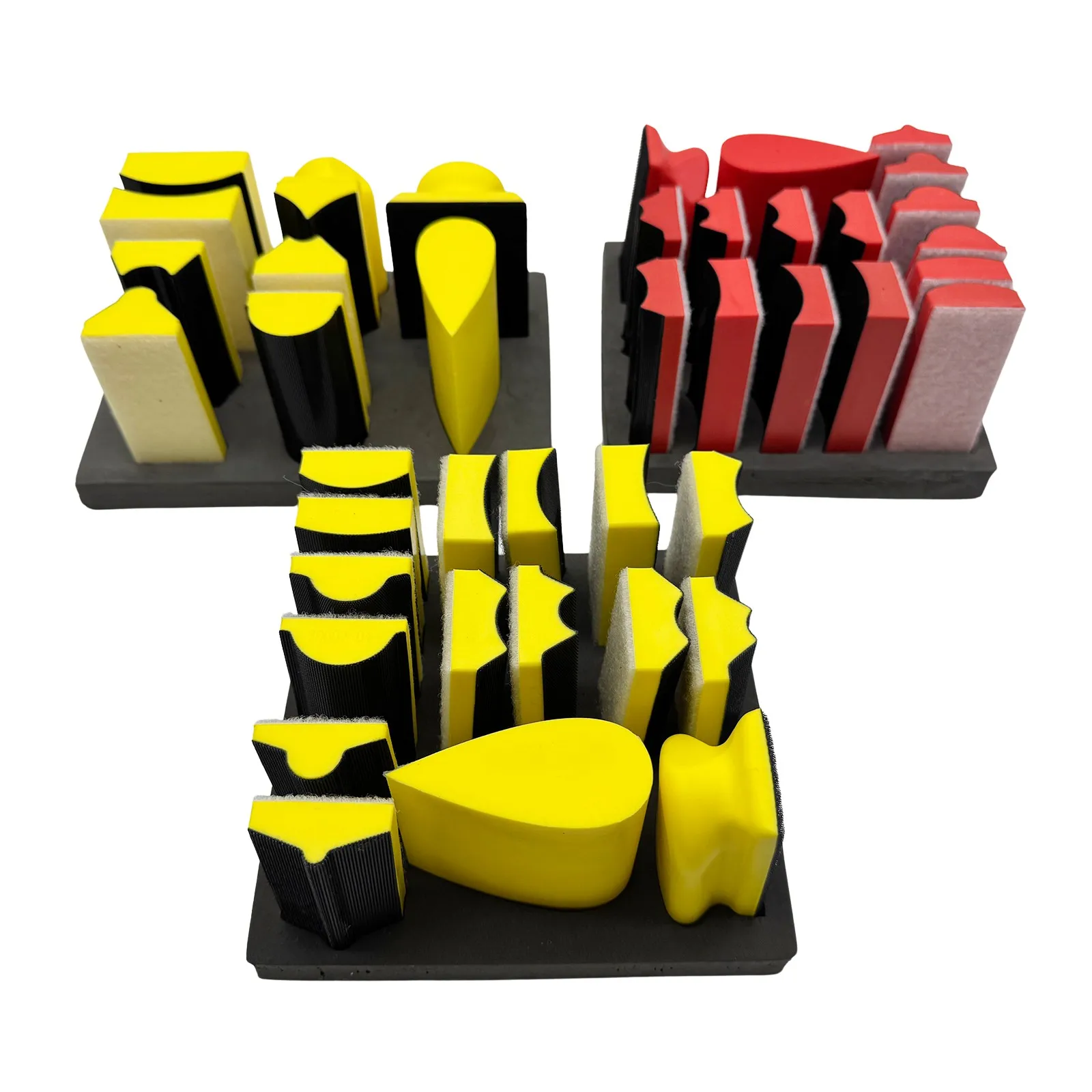 9Pcs/16Pcs Hand Sanding Block Hook and Loop Soft and Durable Foam Interchangeable Assorted Pad Furniture Restoration Crafts