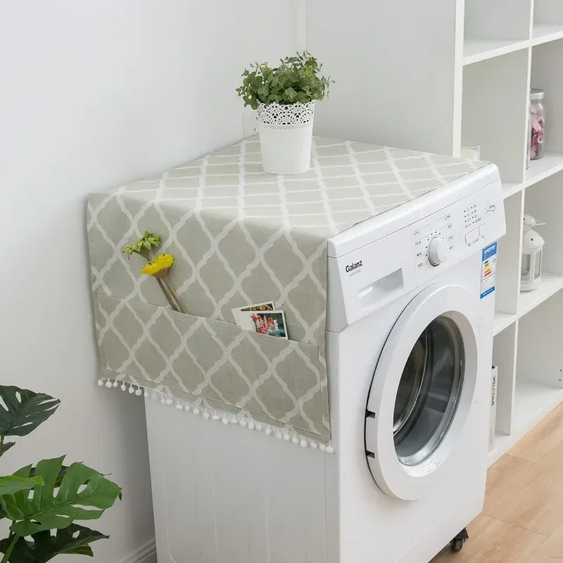 Refrigerator cotton linen cover washing machine cover multi-purpose cover single door refrigerator dust