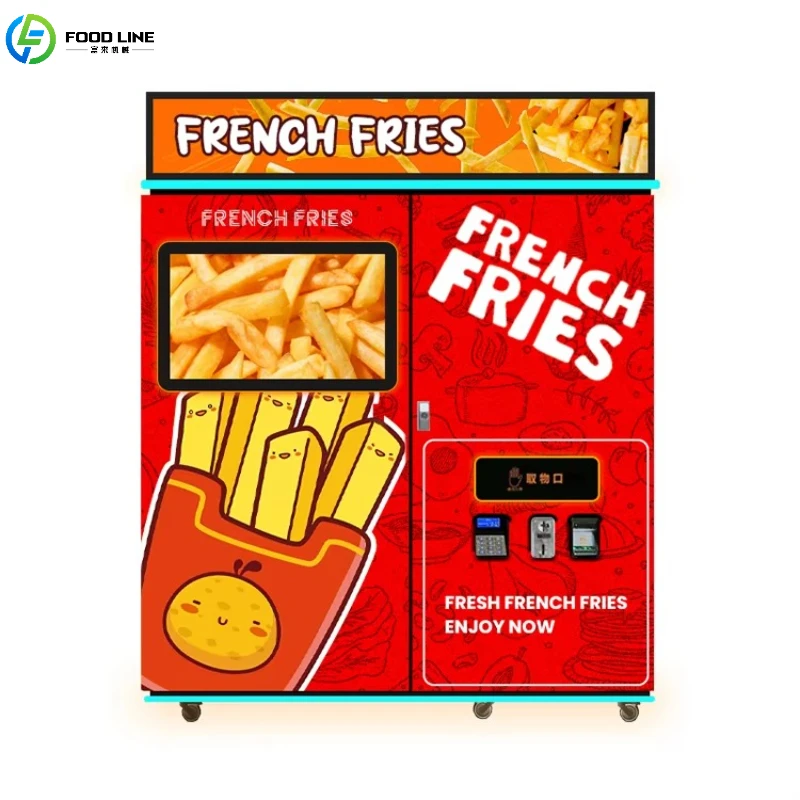 Customized Innovative French Fries Vending Machine Remote Management Fried Potato Maker for Unmanned Business