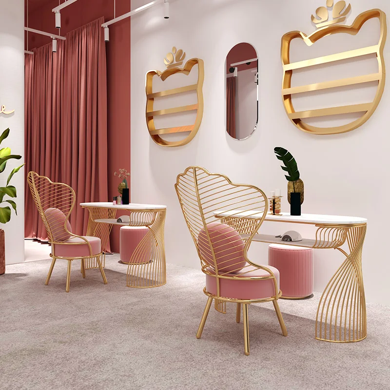 Table and Chair Set Marble Simple Modern Single and Double  Sofa Table and Chair