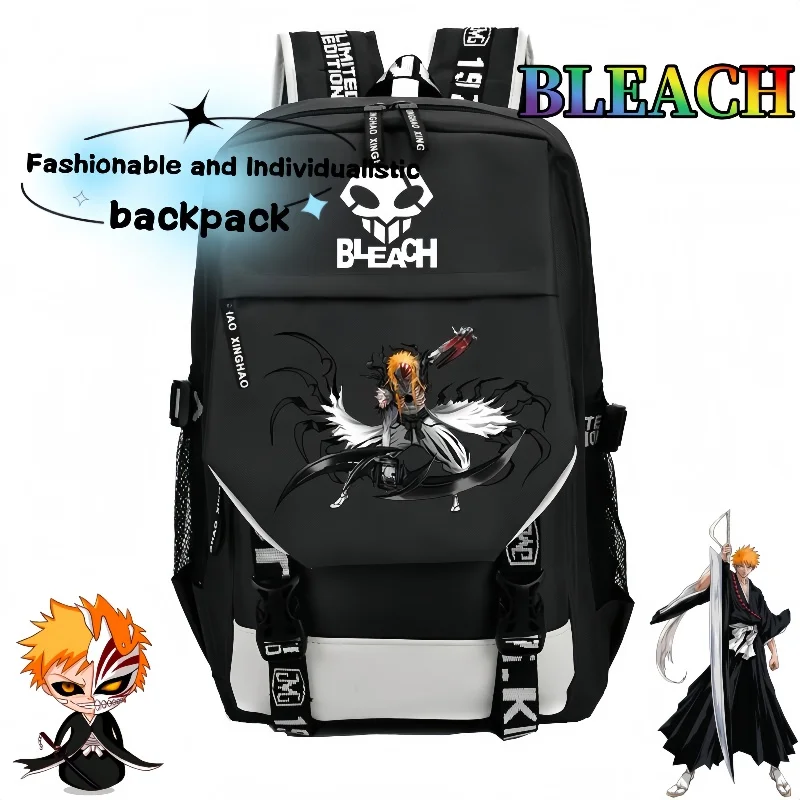 

BLEACH Backpack - Kurosaki Ichigo, Unique Cartoon Anime, Stylish and Trendy, Large Capacity Student School Bag, Birthday Gift