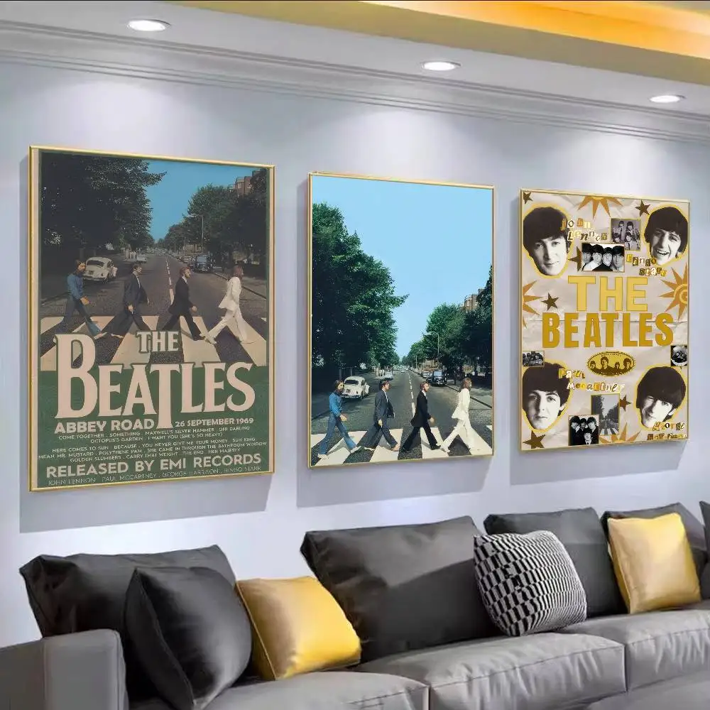 BAND classic rock T-The Beatles    Classic Movie Posters HD Quality Poster Wall Art Painting Study Nordic Home Decor