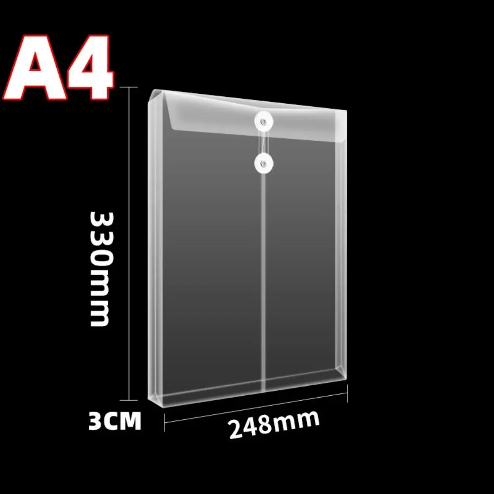 Thickened A5/A6 File Folder Waterproof Transparent File Bag Plastic Stationery Bag Students