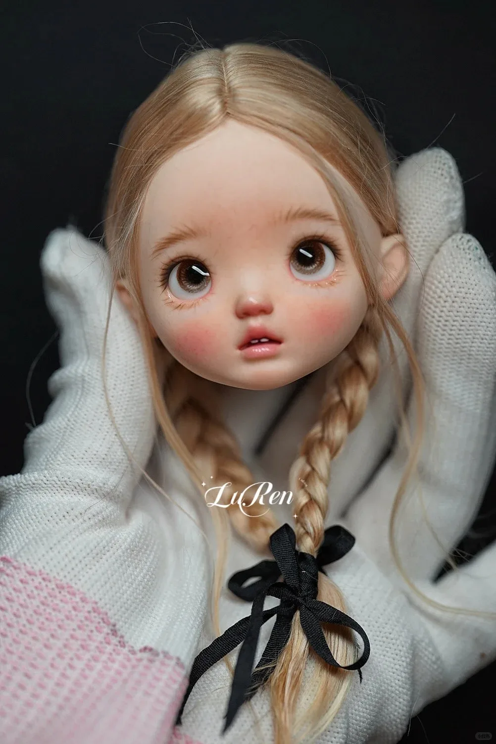 SD BJD Doll 1/6 doudou nimo Testa Bella Ragazza Trucco Giocattolo In Resina di Alta Qualità Regalo Solo una Testa Spedizione Gratuita
