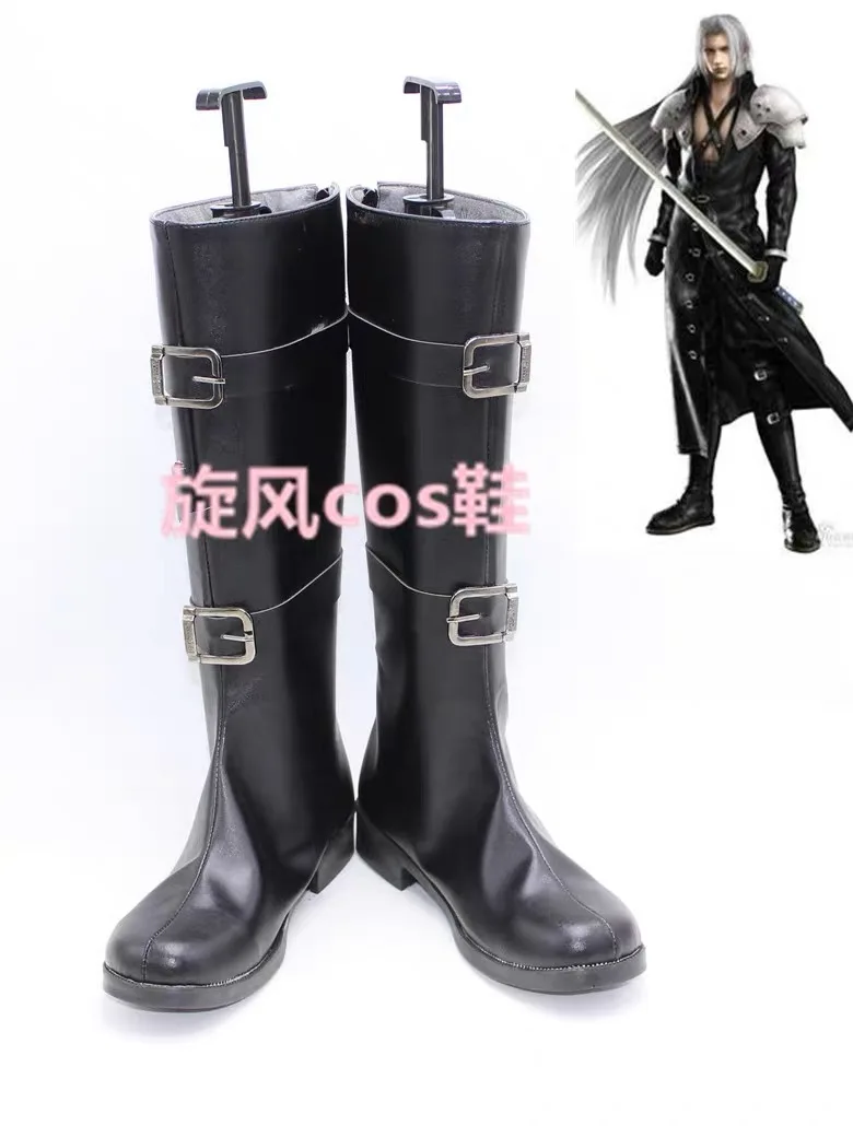

Fantasy VII 7 Sephiroth Cosplay Shoes Boots Uniform Shoes Men's Halloween Boots Custom-made