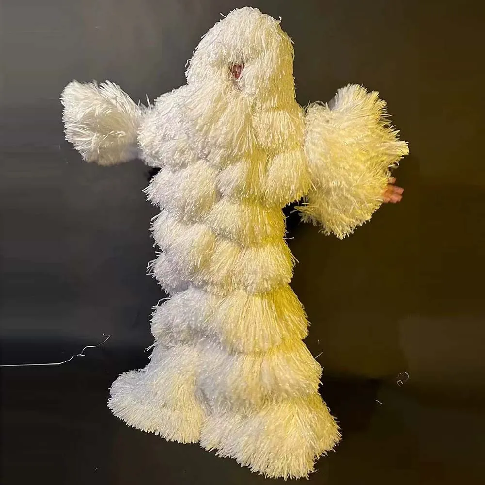 

Костюм для шоу девушки, наряд для вечеринки, концертный наряд, костюм для шоу на вечеринке, карнавальный костюм с кисточками EventPure White Man, трясущее платье, праздник