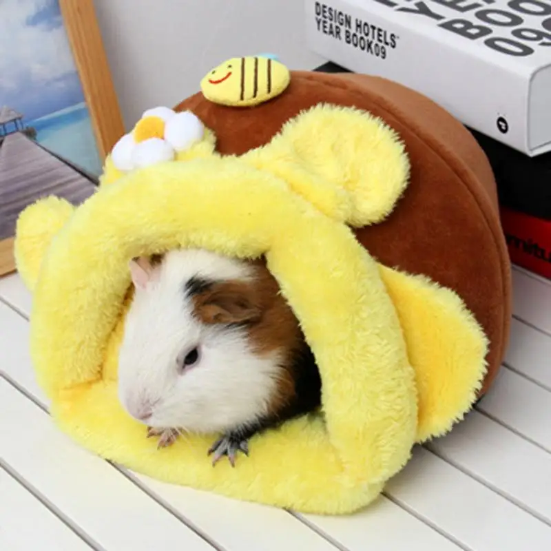 Hamster House Guinea Pig Accessories Hamster Cotton House Small Animal Nest Winter Warm For Rodents/Guinea Pig/Ratss/Hedgehog