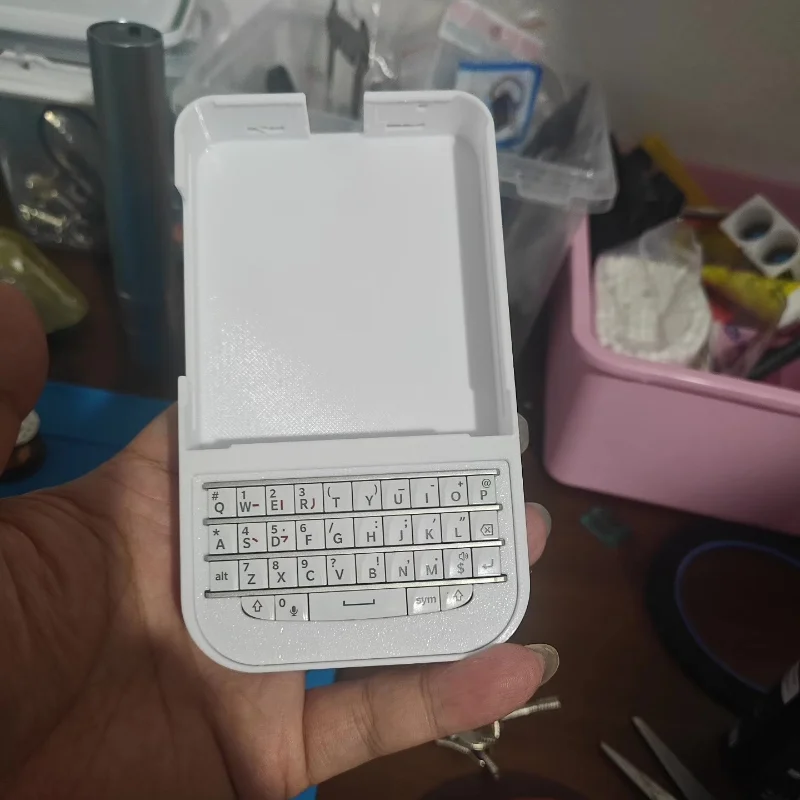 Black&Berry Q10 Bluetooth KeyboardV2.0 Version Custom Wireless Bluetooth Programming ZMK FN 2-in-1Mini Keyboard 3Dprinting Cover