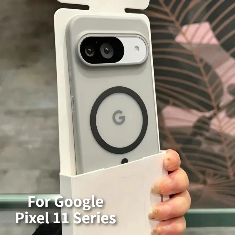 Translucent Frosted Magnetic Soft TPU Case for Google Pixel 11 10 9 8 7A Pro XL Camera Protect for Magsafe Wireless Charge Cover