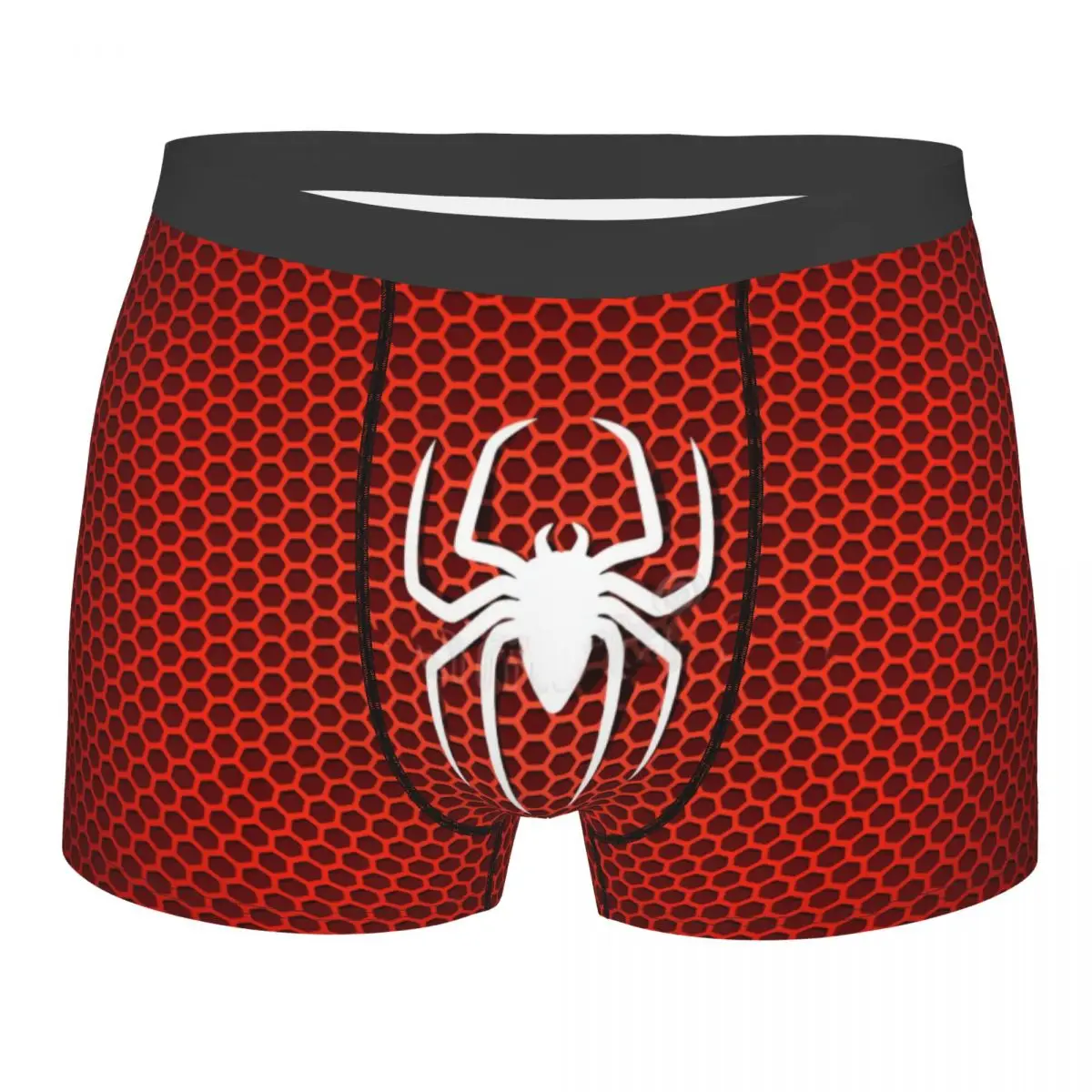 Male Cool Spider Cobweb Hexagon Underwear Spider Man Boxer Briefs Breathable Shorts Panties Underpants