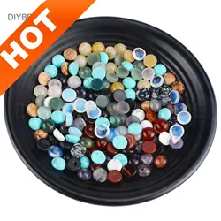 4mm 6mm 8mm 10mm 12mm 18mm 20mm Round Cabochon Stone for Earring Making Natural Gemstone and Crystal Flat Back Half Round Beads