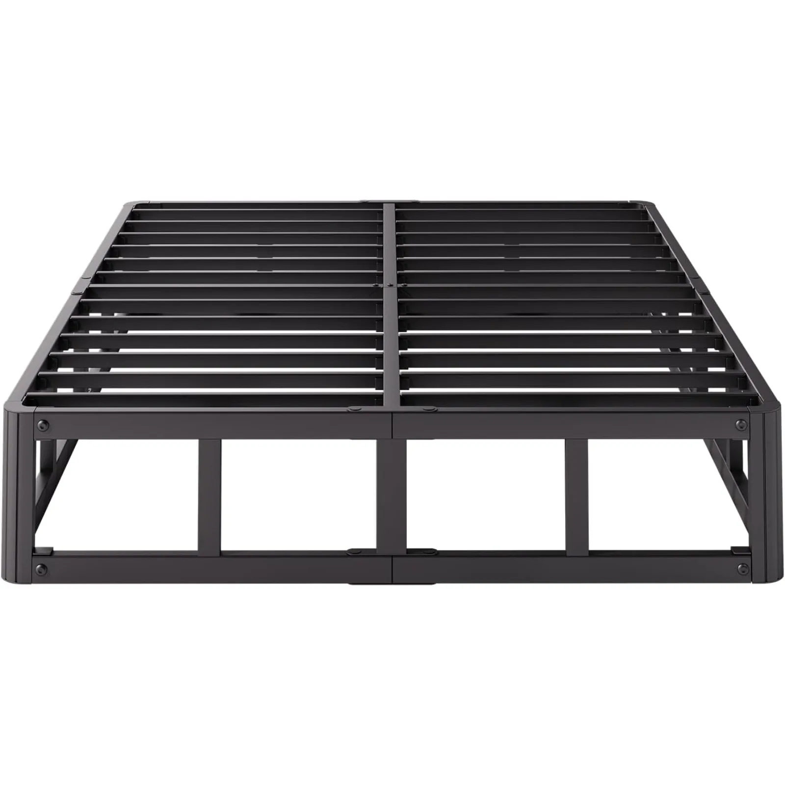 

US Full Bed Frame, 9 Inch High Metal Box Spring with More Steel Slats Support, Sturdy Platform Bedframe Low to Floor