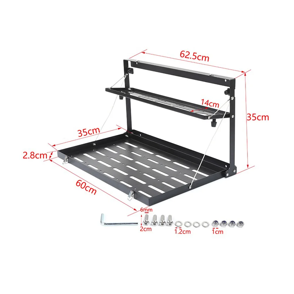 Off-road 4x4 Tailgate Storage Rack Foldable Trim Trunk Storage Rack Table Board Extension Rack For Tank 300 2021 2022 2023 2024