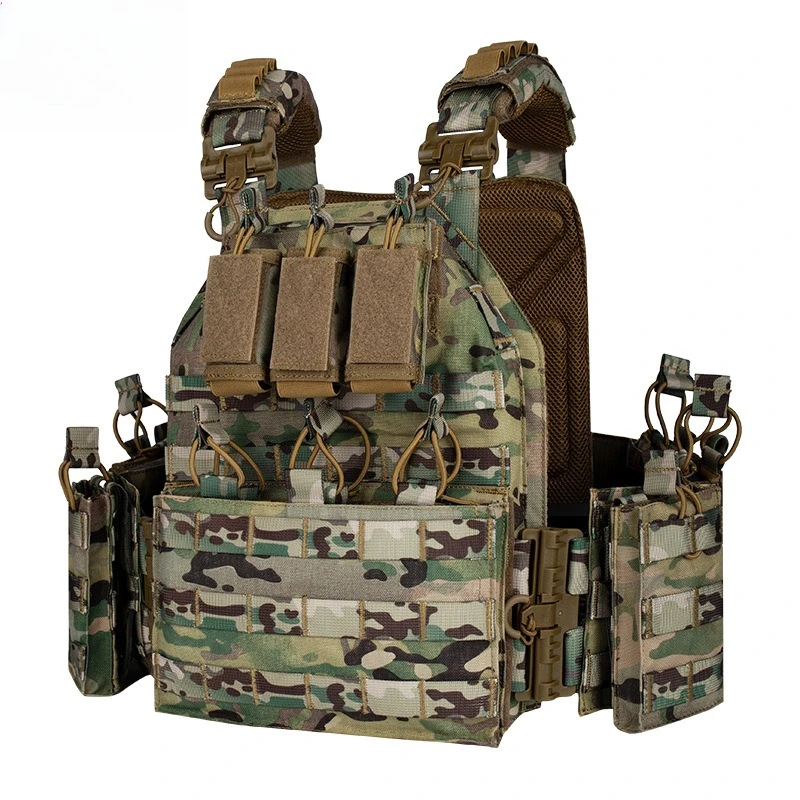 New Vest Outdoor Combat Wear-resistant Breathable Camouflage Suit MOLLE System Tactical Vest