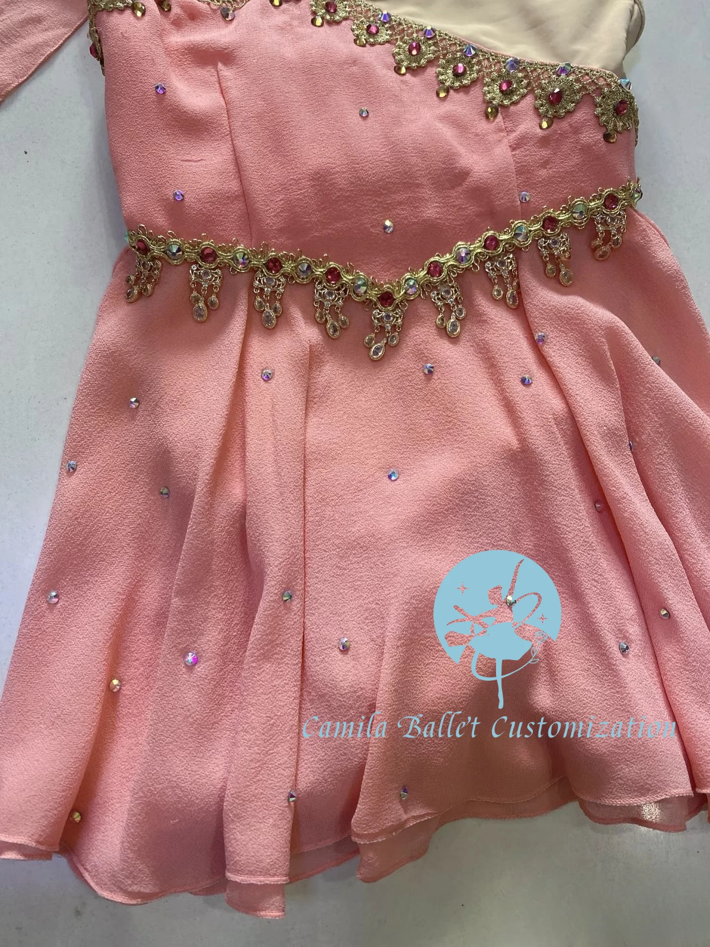 Jupe en mousseline de soie, rouge pastèque, dieu d'amour, Cupidon, Talisman magique, Variation de spectacle de Ballet, personnalisée pour adultes et enfants, nouvelle collection