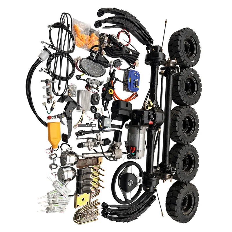 Electric dining car kit Heavy duty dining car kit Suspended rear axle Disc brake front axle Solid whole car kit