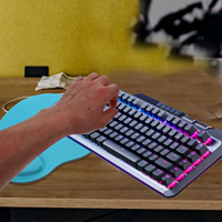 Wrist Rest Mouse Pad Sponge Memory Foam Computer Laptop Pad White Blue Anti Skid Bottom Stress Relief Wrist Support