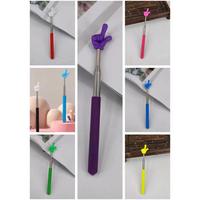 Syllable Teaching Pointer Telescopic Stainless Steel Teaching Stick Lightweight Whiteboard Pointer Handheld for Reading