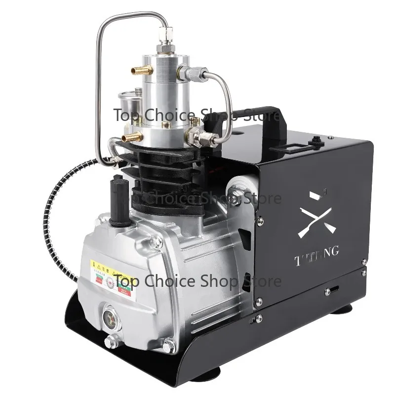 TUXING TXES022 300Bar PCP Compressor Electric 4500Psi High Pressure Air Compressor Auto Stop for PCP Scuba Diving Tank Rifle