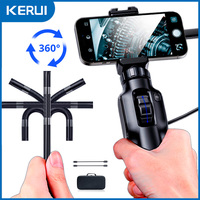 360° Two-Way Rotation Endoscope Camera for Type C / IOS 1080P Car Inspection Industrial Endoscope With LEDs For Iphone Android