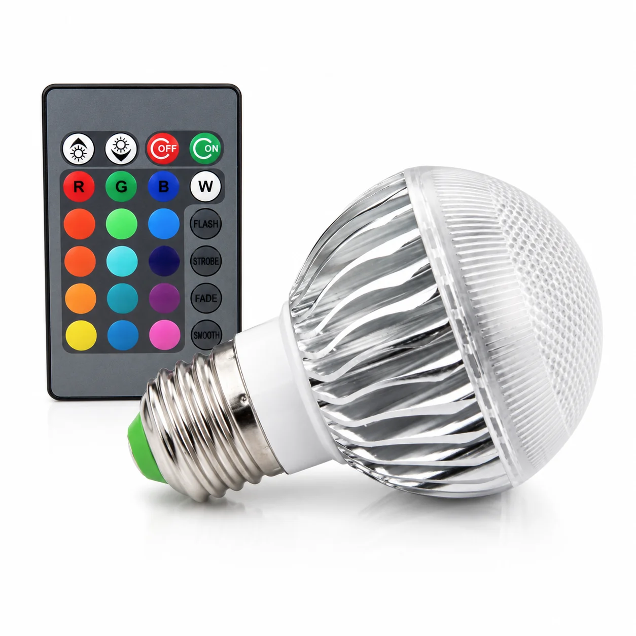 JOYINLED E27 RGB LED Bulb 16 Color Changing Dimmable Light Bulb with Remote Control for Home Party Bedroom Decoration