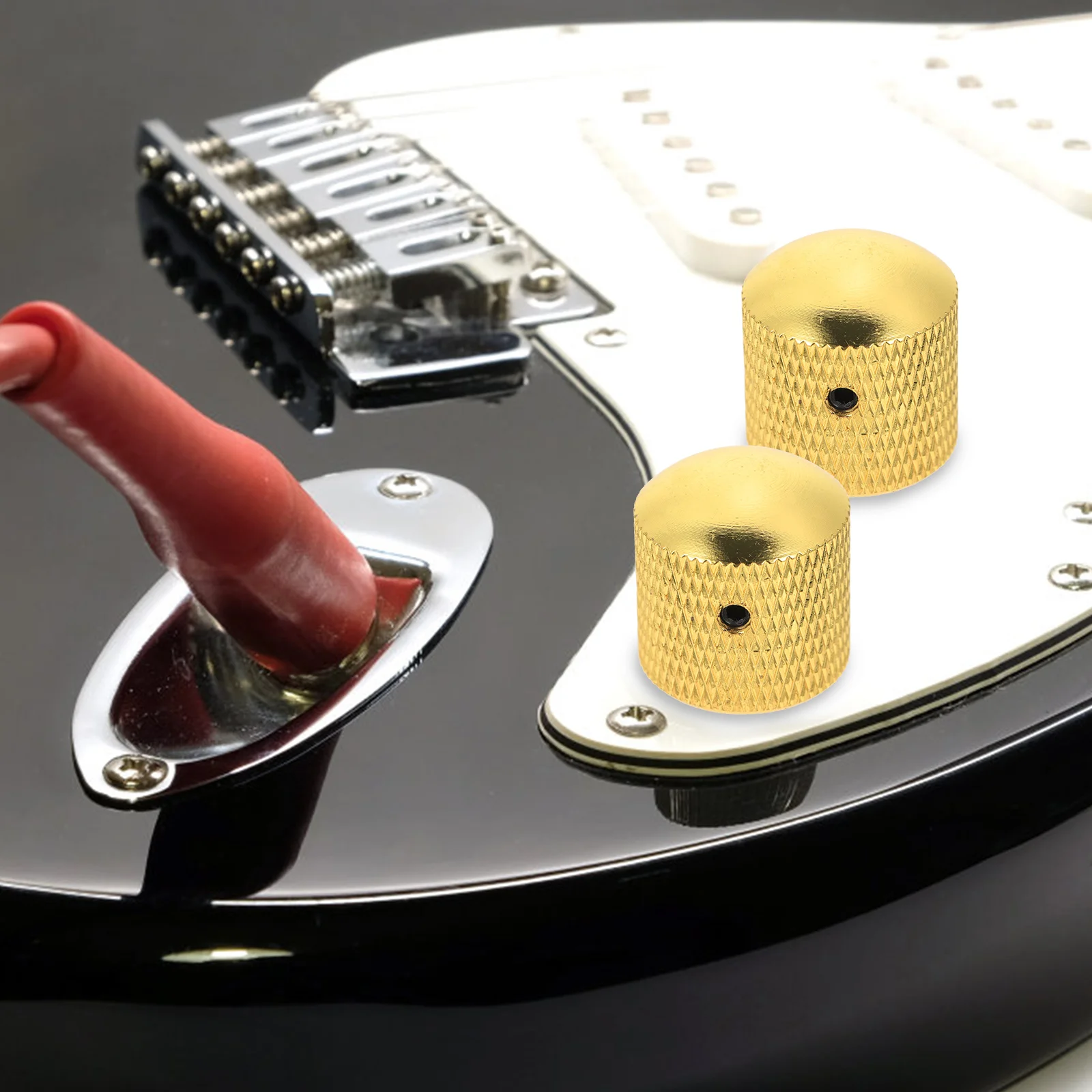 

4pcs Electric Guitar Knob Volume Potentiometer Knobs Major Bass Caps Button Tone Durable Anti Corrosive Practical Guitar Bass