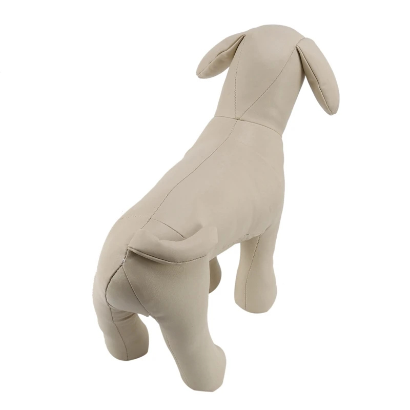 Manichini per cani in pelle 3X Posizione in piedi Modelli per cani Giocattoli Manichino per esposizione di negozi di animali domestici Bianco M